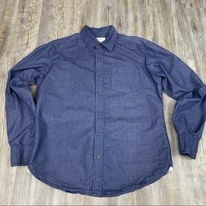 PD&C Button Down Blue Dress Shirt Size Medium